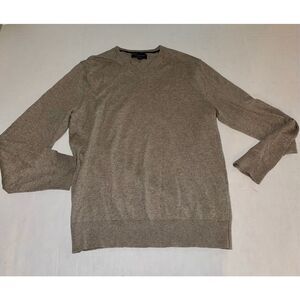 Premium Luxe YARN V-Neck Mens Sweater BANANA REPUBLIC MOCHA SIZE S A51